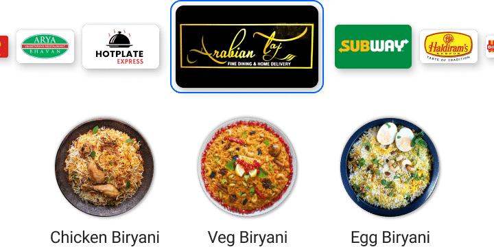 Order Arabian food in train