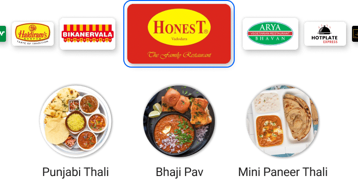 Order Honest Restaurant food in train